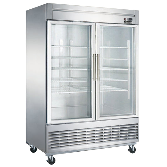 Dukers D55F-GS2 40.7 cu. ft. 2-Door Commercial Freezer Glass Door 
