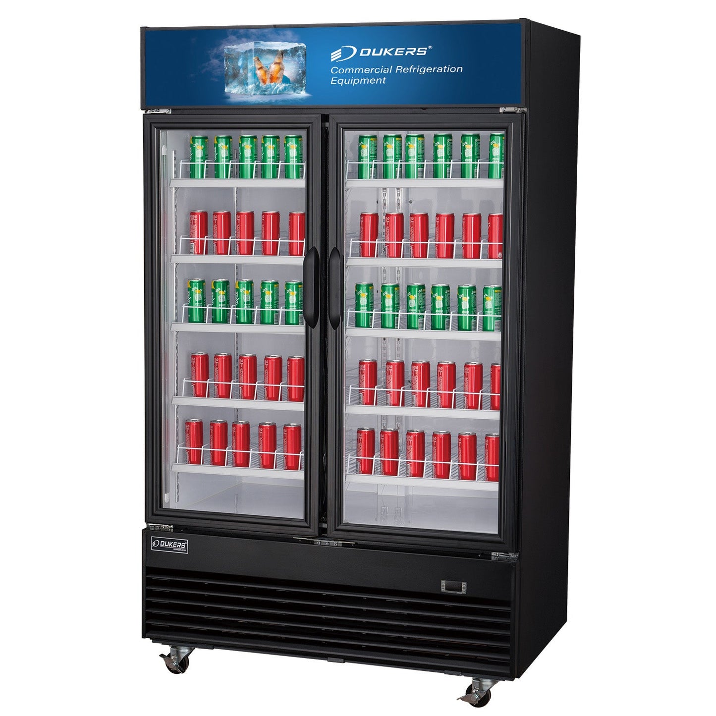 Dukers DSM-41R 2-Doors Merchandiser Refrigerator