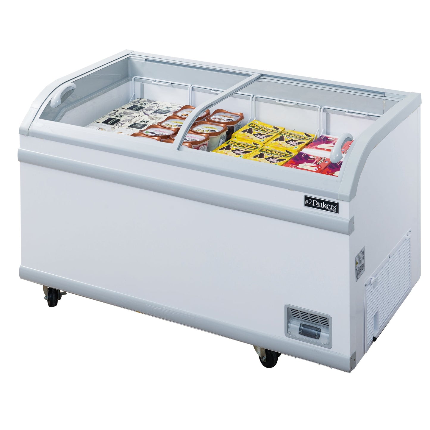 Dukers WD-700Y Curved Sliding Lid Chest Freezer