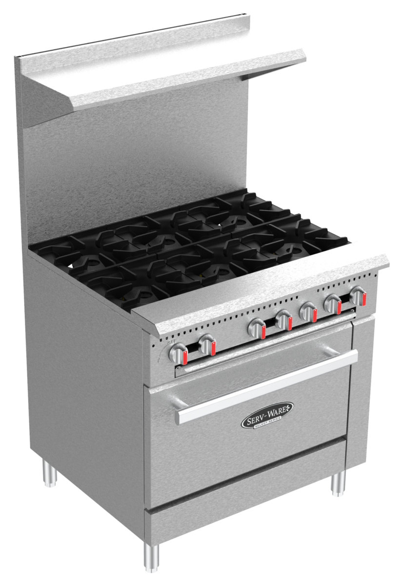 Serv-Ware SGR-6B Restaurant Range 6 Burner