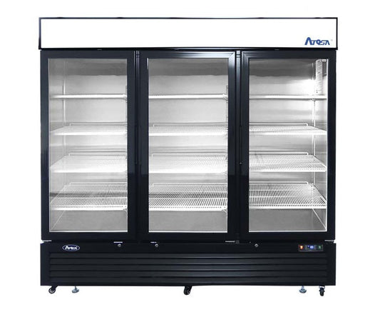 Spec Sheet Atosa USA MCF8729GR Glass 3-Door Merchandiser