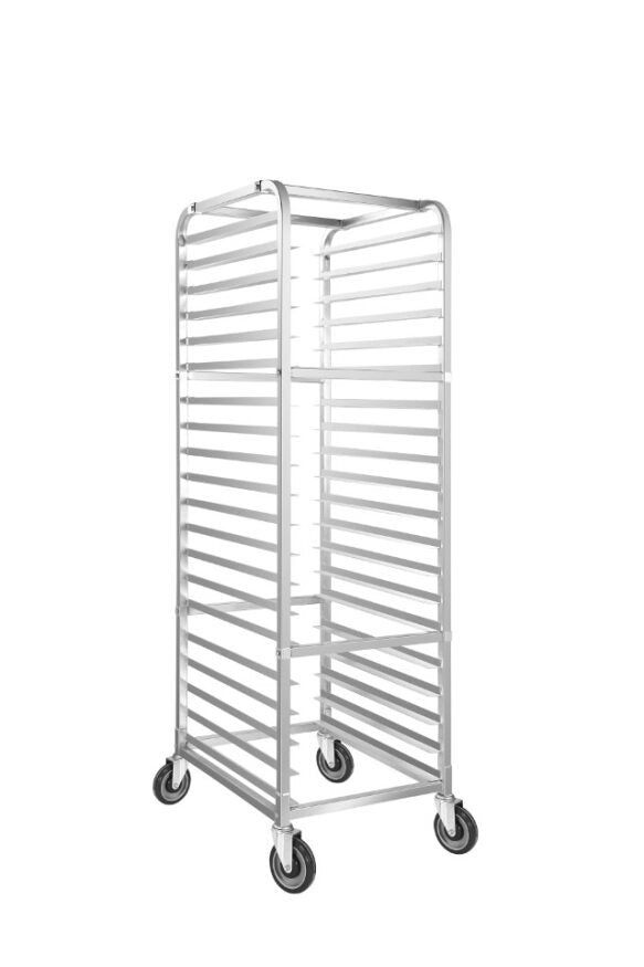 Atosa MPRA-20 Heavy Duty 20-Pan End Load Bun/Sheet Pan Rack with Casters