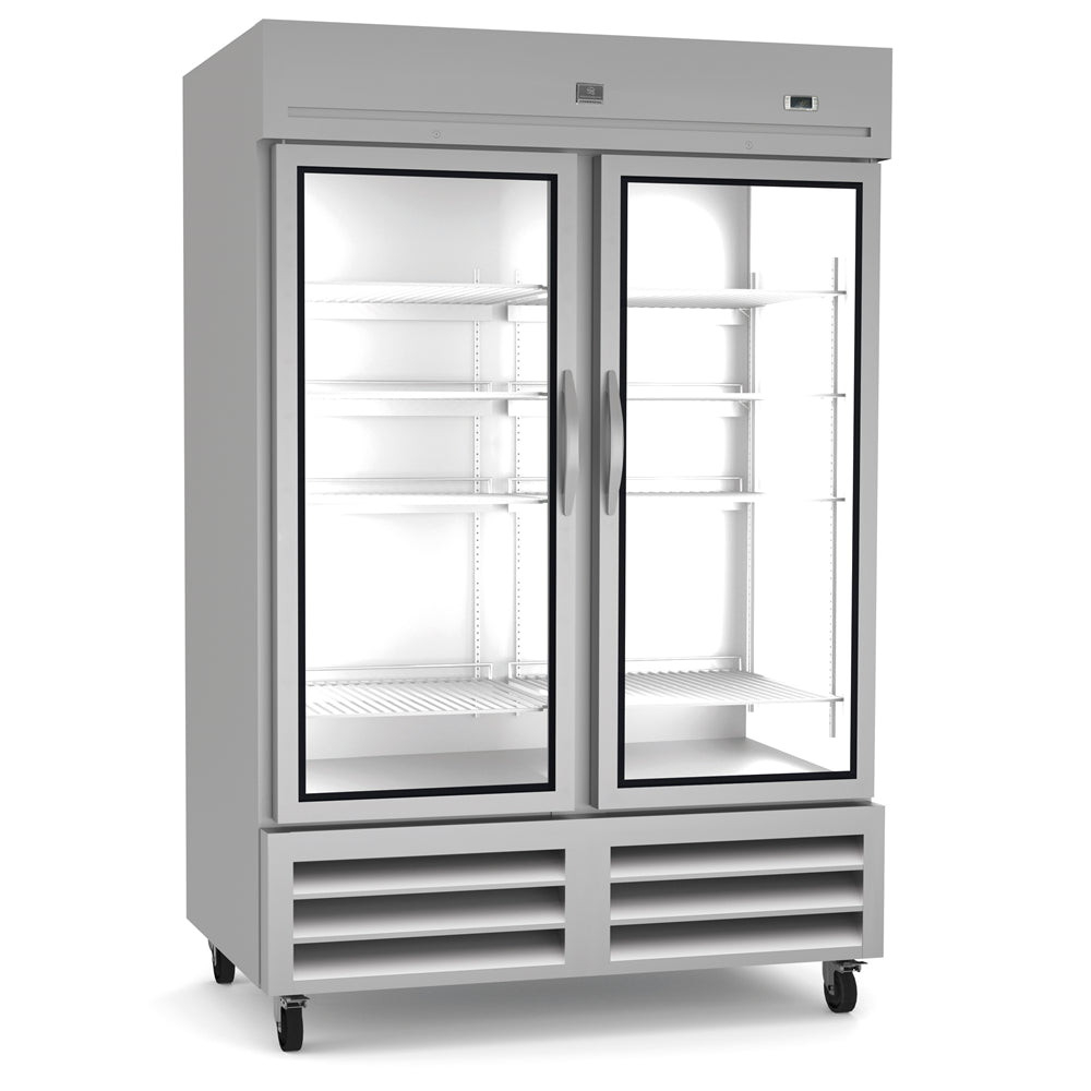 Kelvinator KCHRI54R2GDR Two Glass Door Reach In Refrigerator