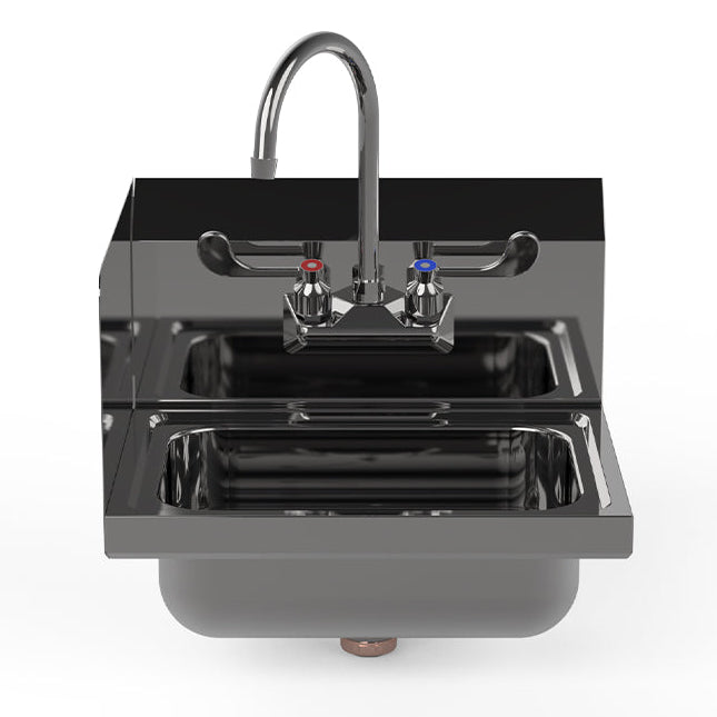 Atosa SH17SL 17" Stainless Steel Hand Sink Bowl Size 14"x10"x5" with Left Splash Guard