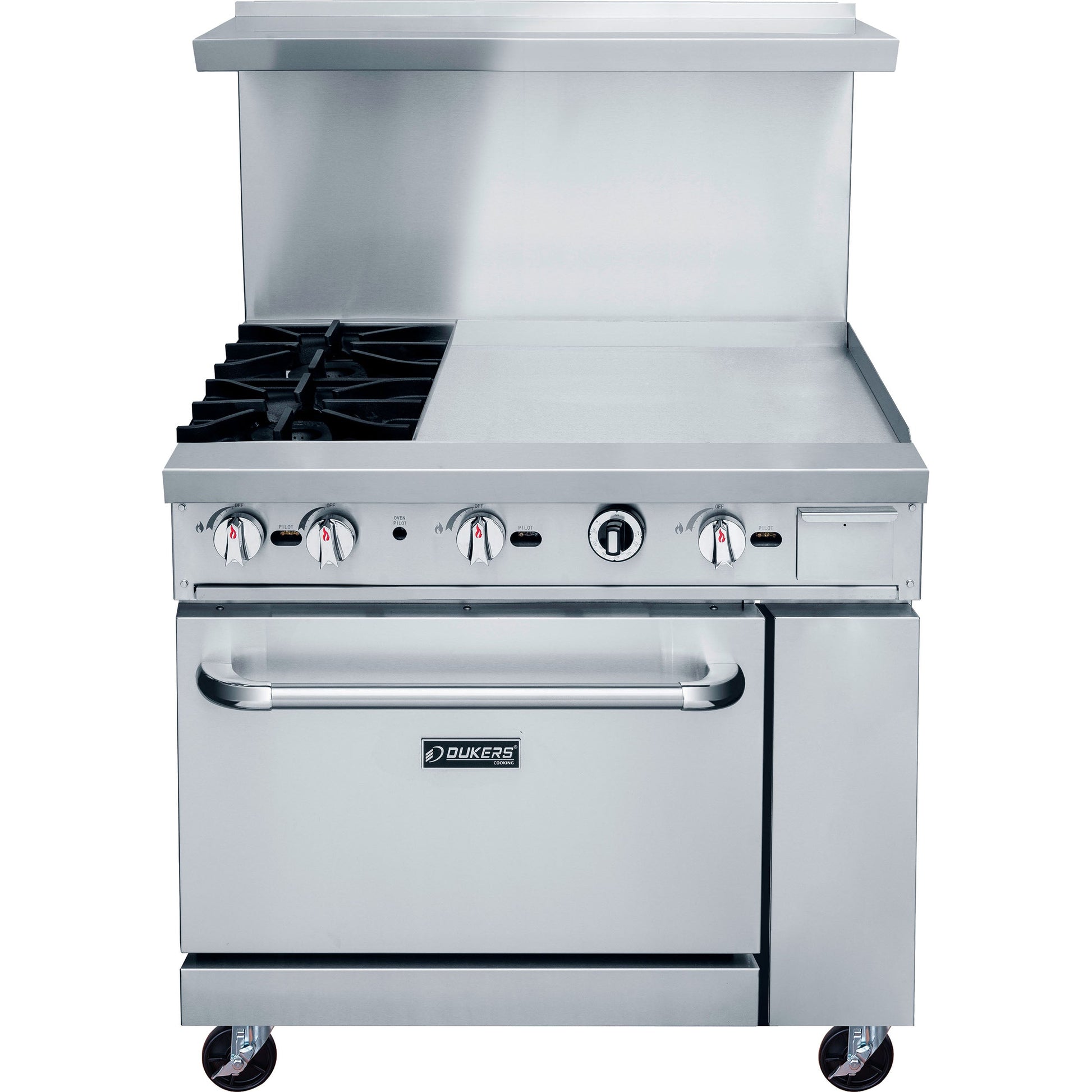 Dukers DCR36-2B24GM 2 Burner 24 inch Griddle Range