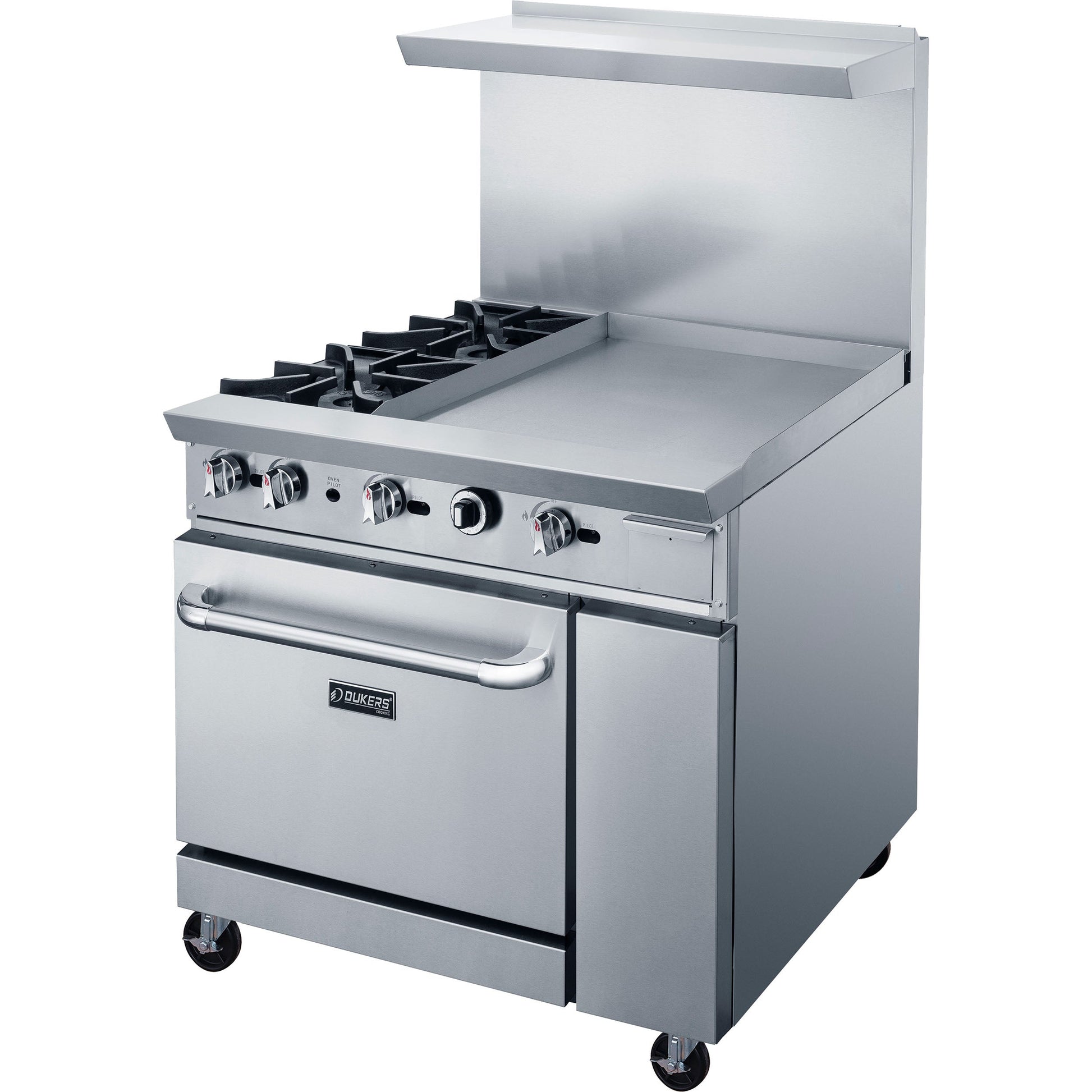 Dukers DCR36-2B24GM 2 Burner 24 inch Griddle Range